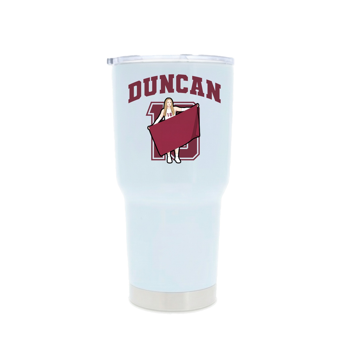 30oz Stainless Steel Tumbler — Number in White