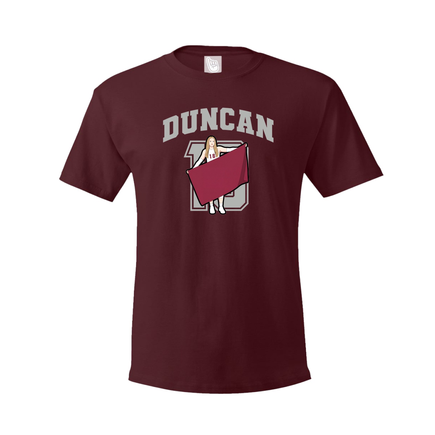 Tee — Number in Maroon
