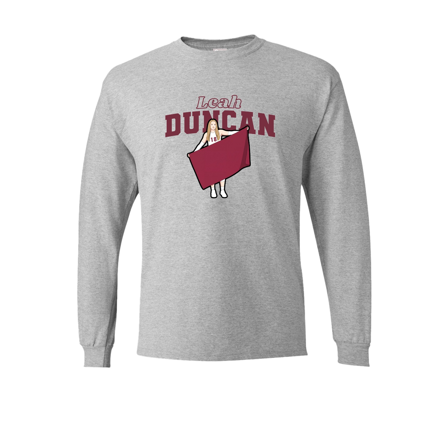 Long Sleeve Tee — Name Arch in Grey