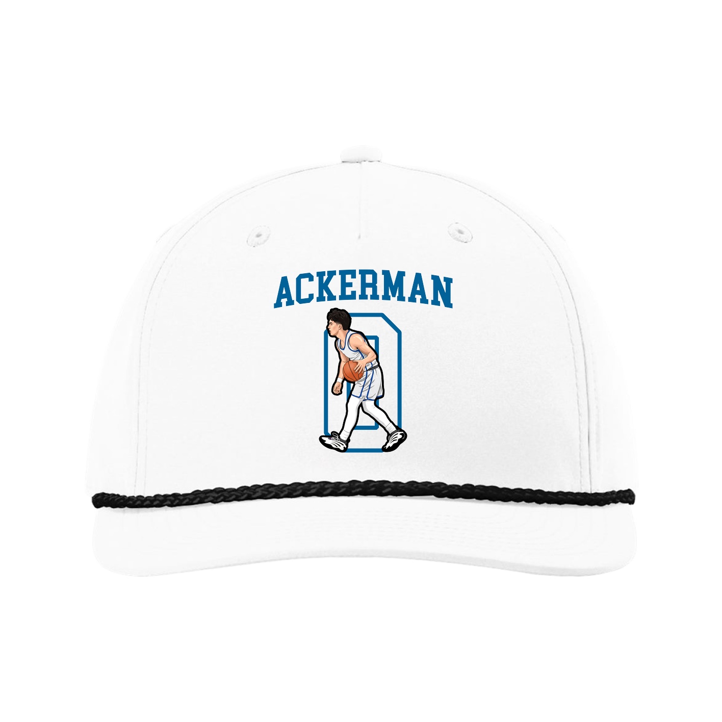 Five-Panel Classic Rope Cap — Shirsey in White