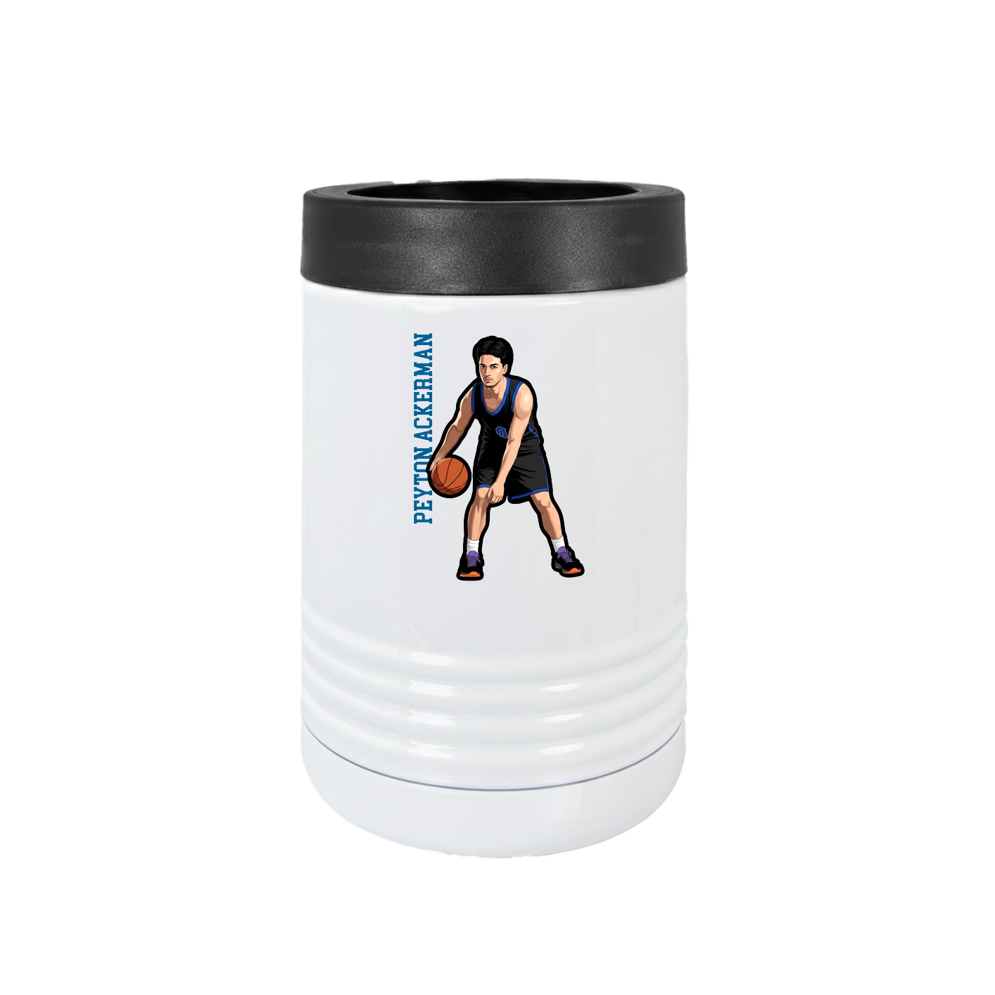 Beverage Holder — Name Vertical in White