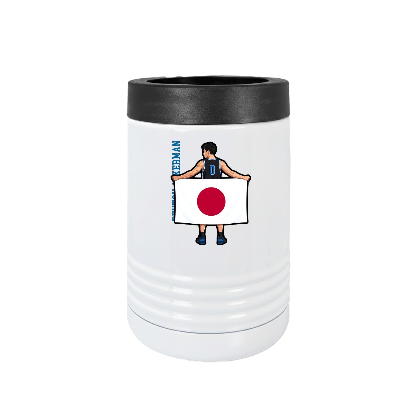 Beverage Holder — Name Vertical in White