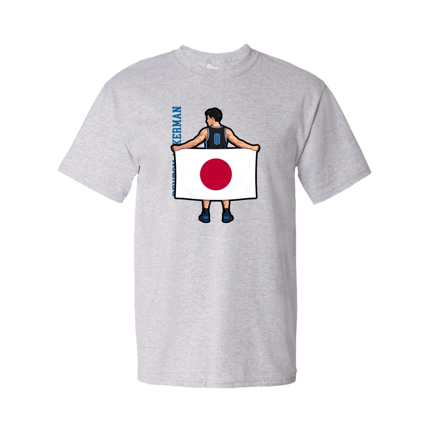 Tee — Name Vertical in Grey