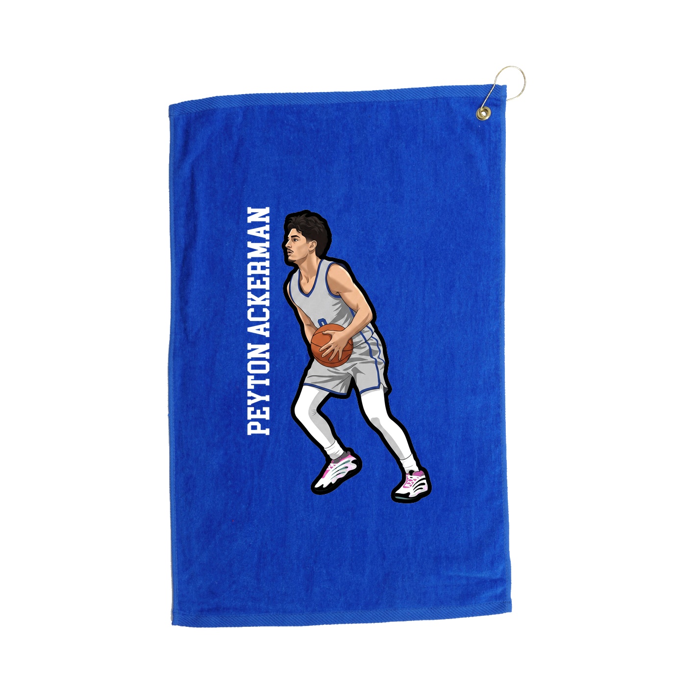 Golf Towel — Name Vertical in Royal