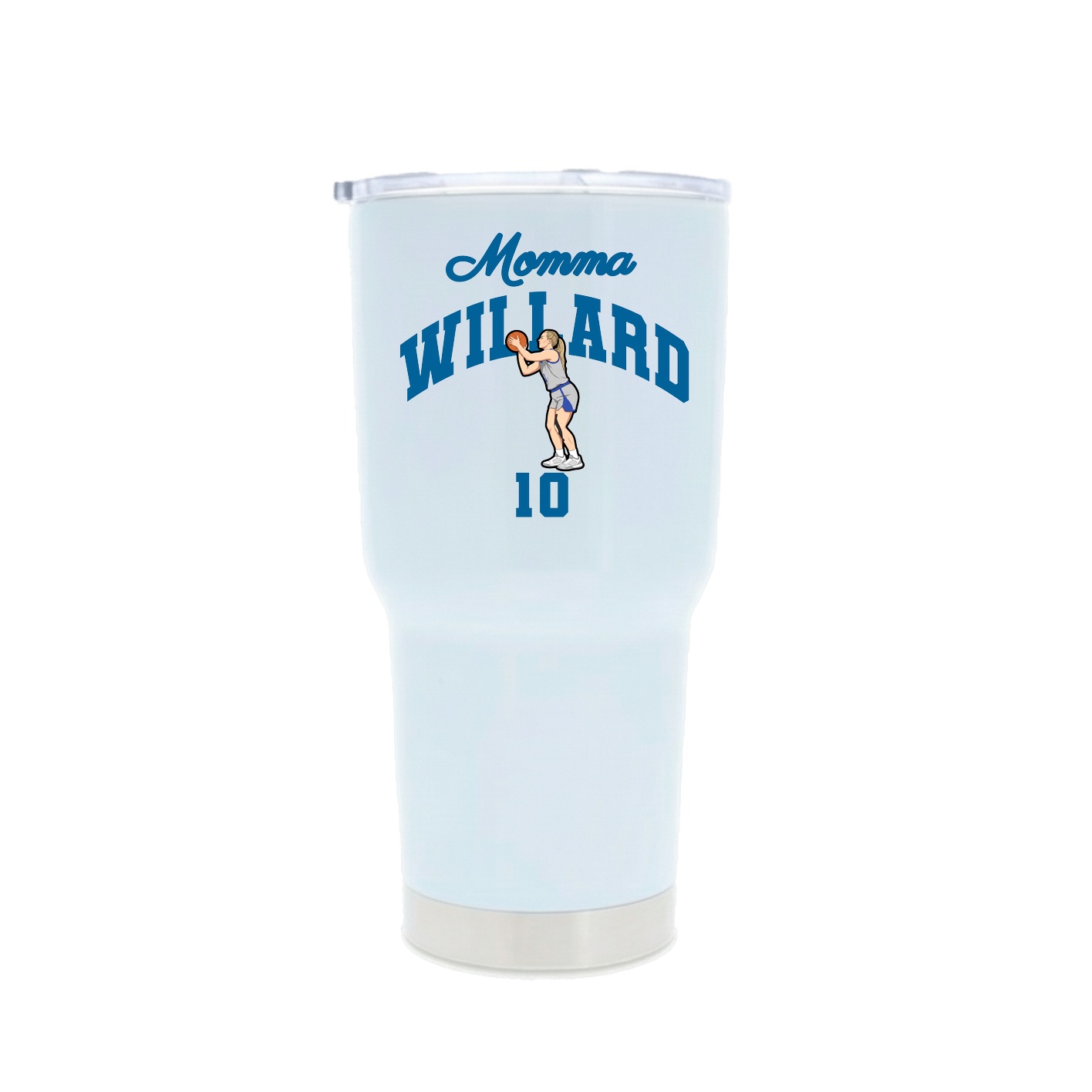 30oz Stainless Steel Tumbler — Mothers Day Arch in White