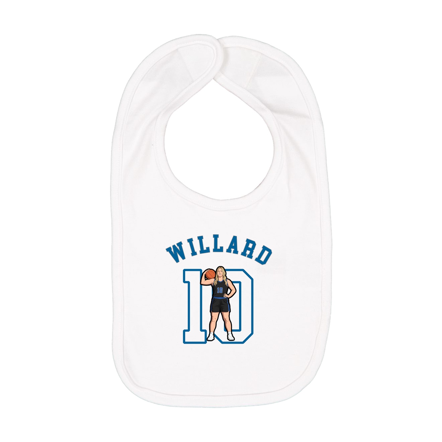Infant Bib — Shirsey Arch in White