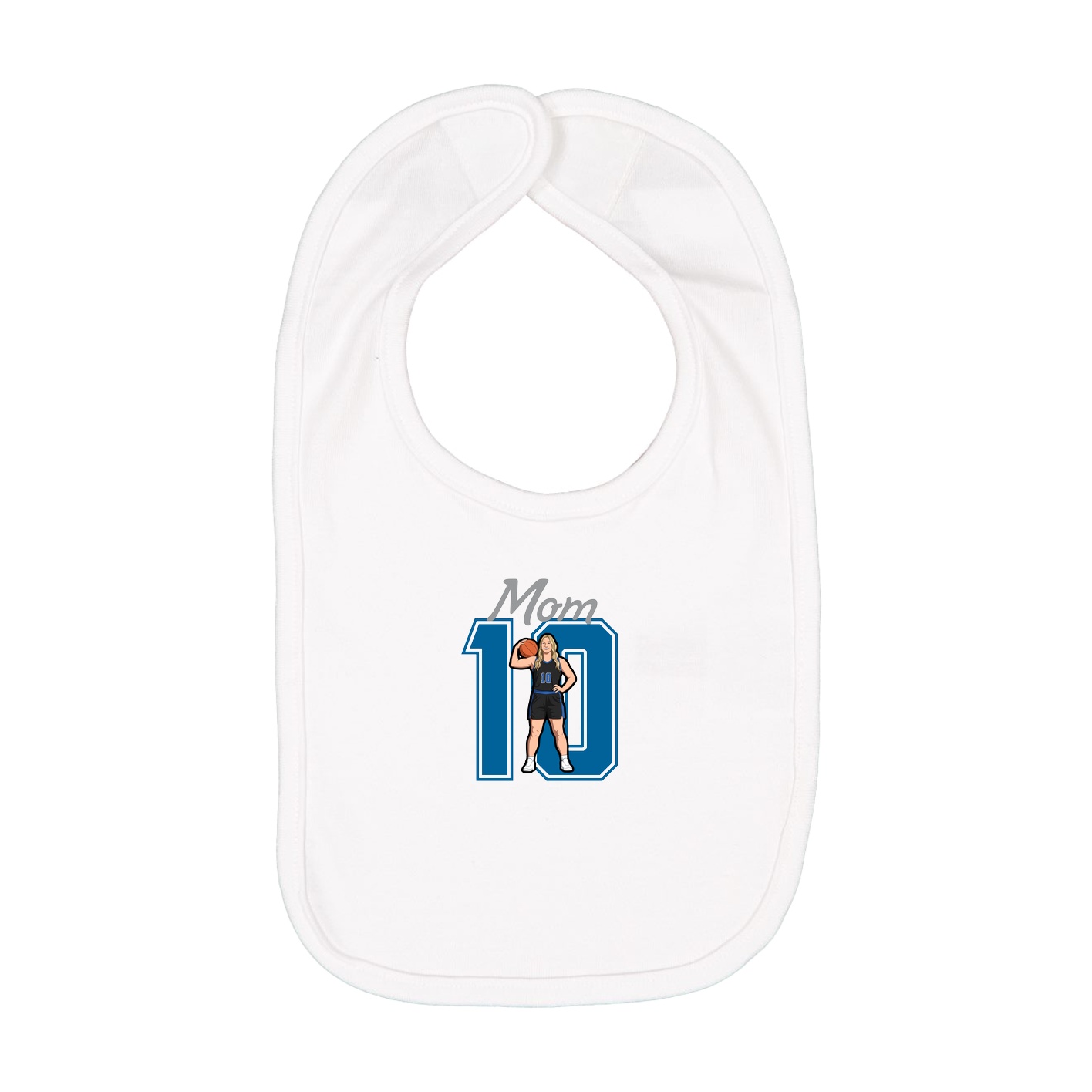 Infant Bib — Mothers Day Shirsey in White