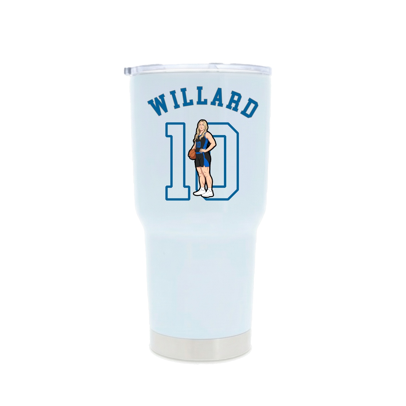 30oz Stainless Steel Tumbler — Shirsey Arch in White