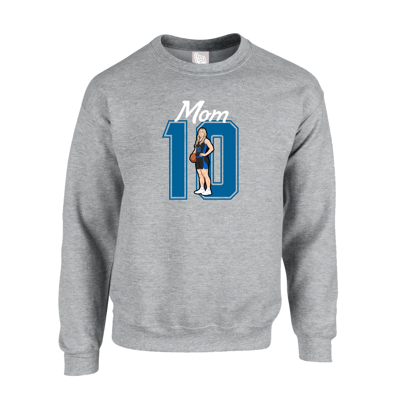 Fleece Crew — Mothers Day Shirsey in Grey
