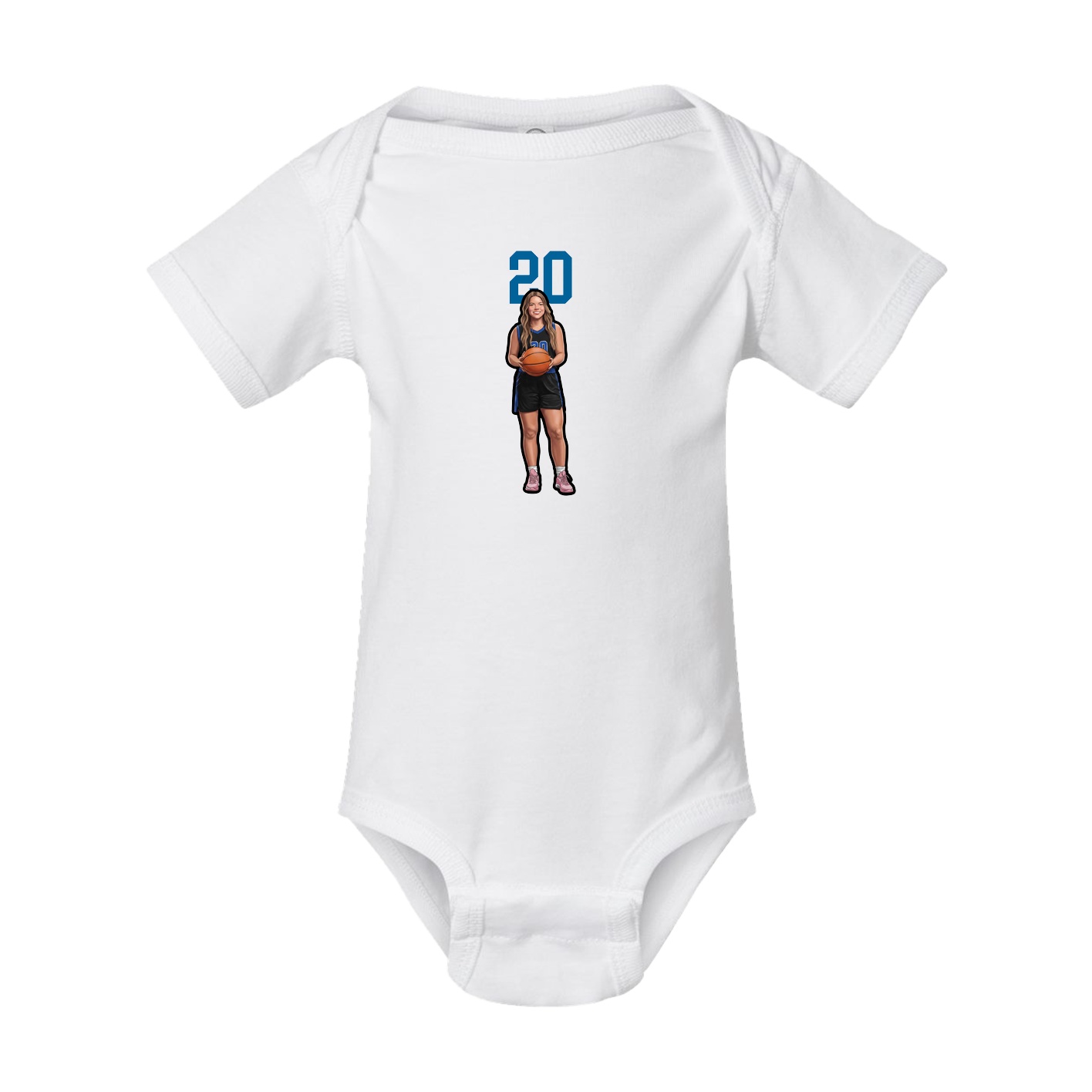 Baby Onesie — Number Top in White
