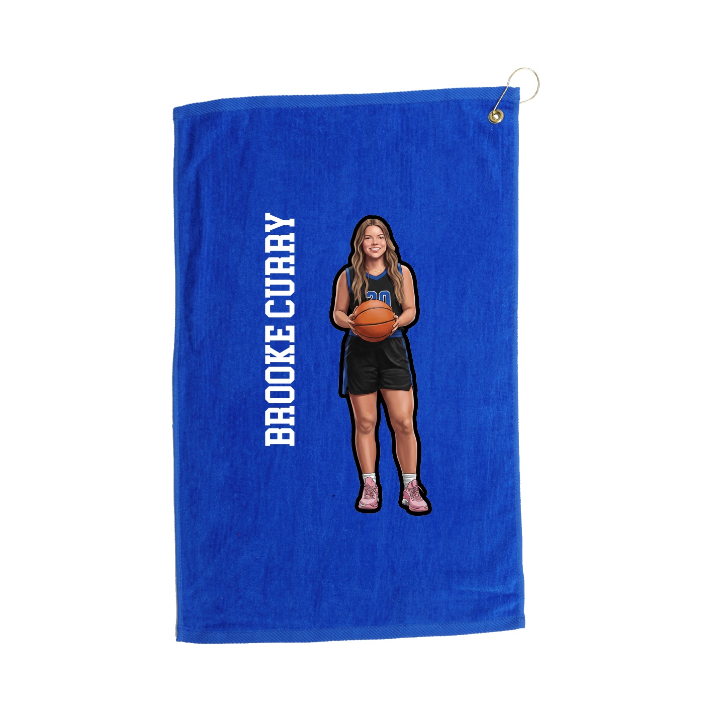 Golf Towel — Name Vertical in Royal