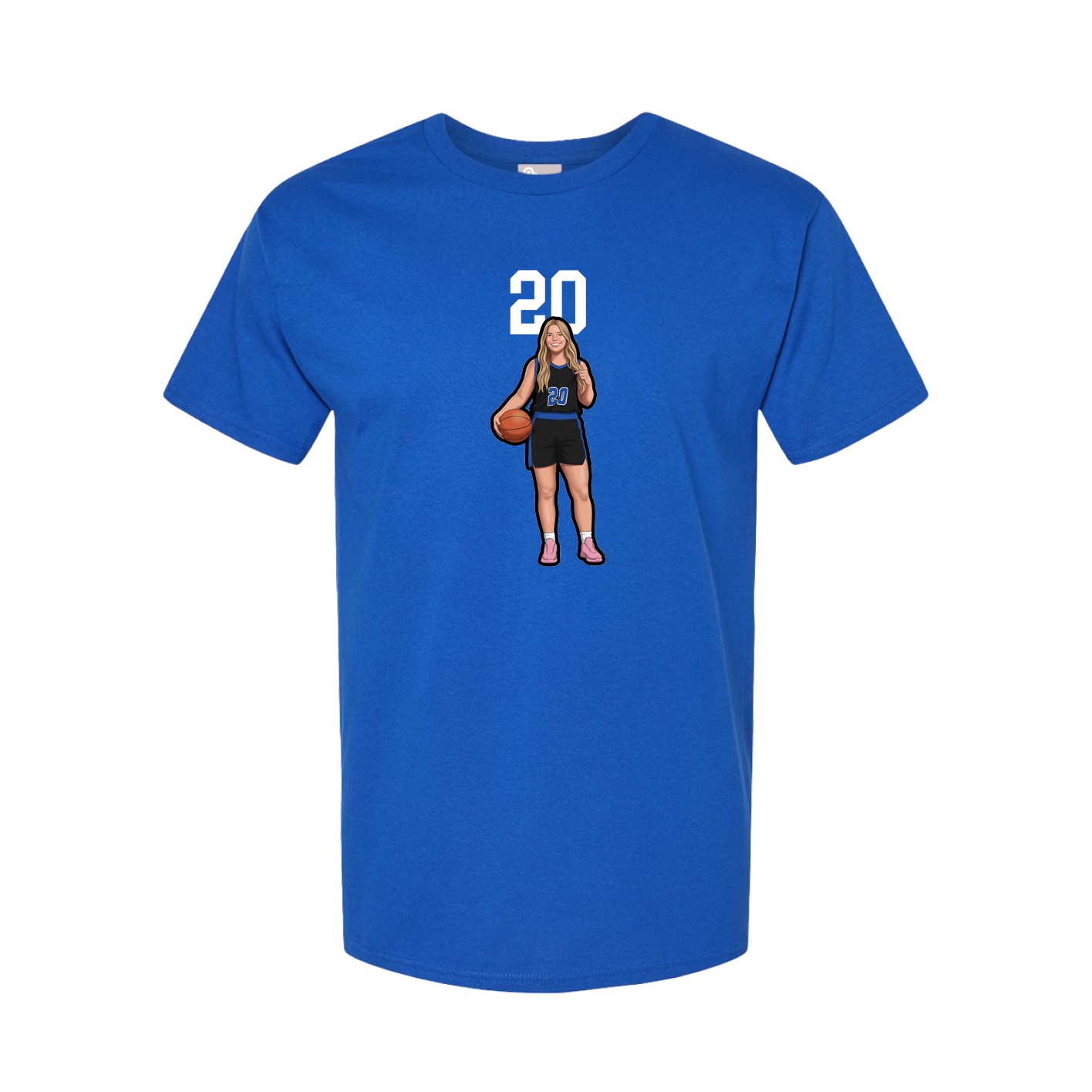 Youth Tee — Number Top in Royal