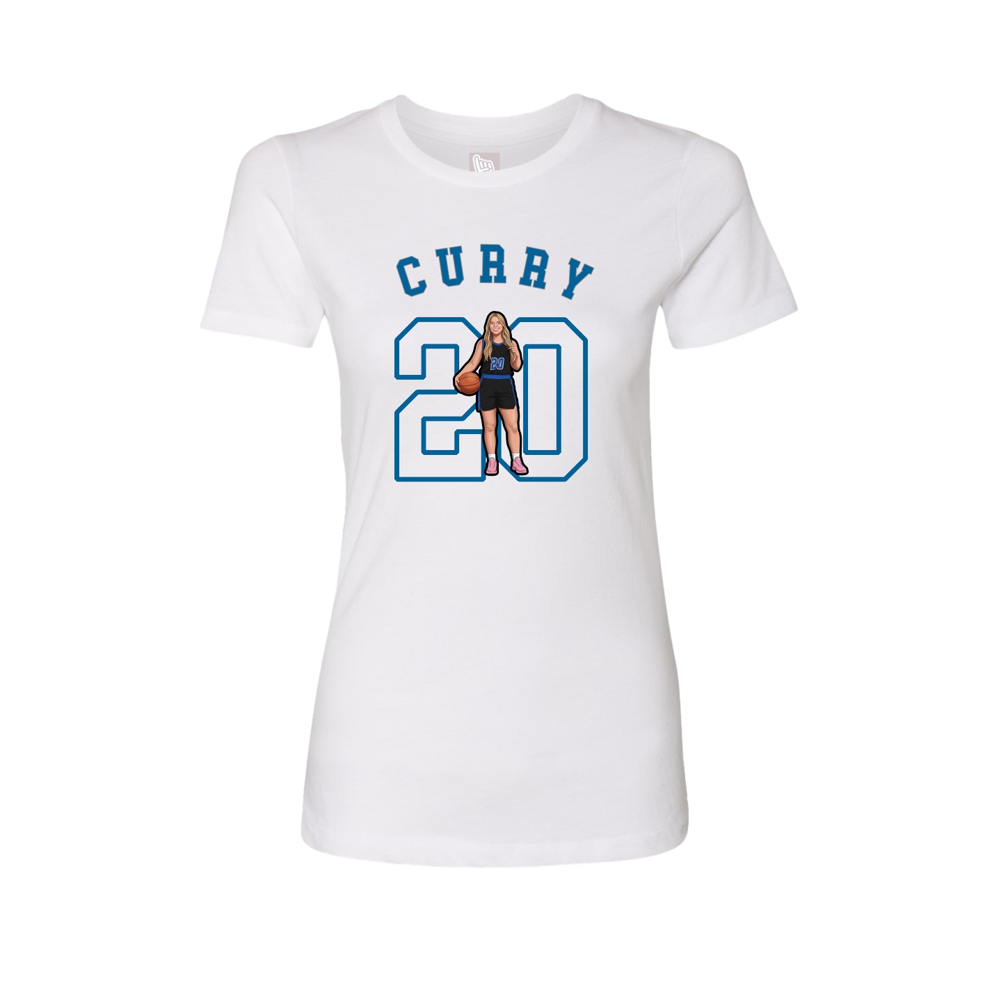 Fitted Women's Tee — Shirsey Arch in White
