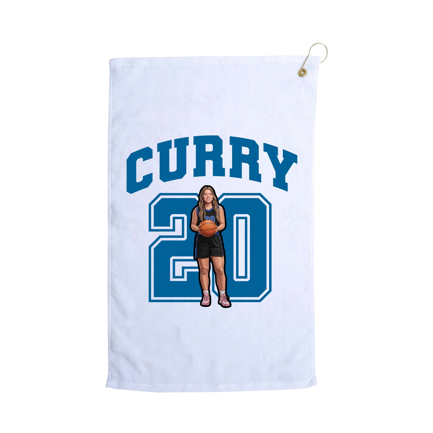 Golf Towel — Number in White