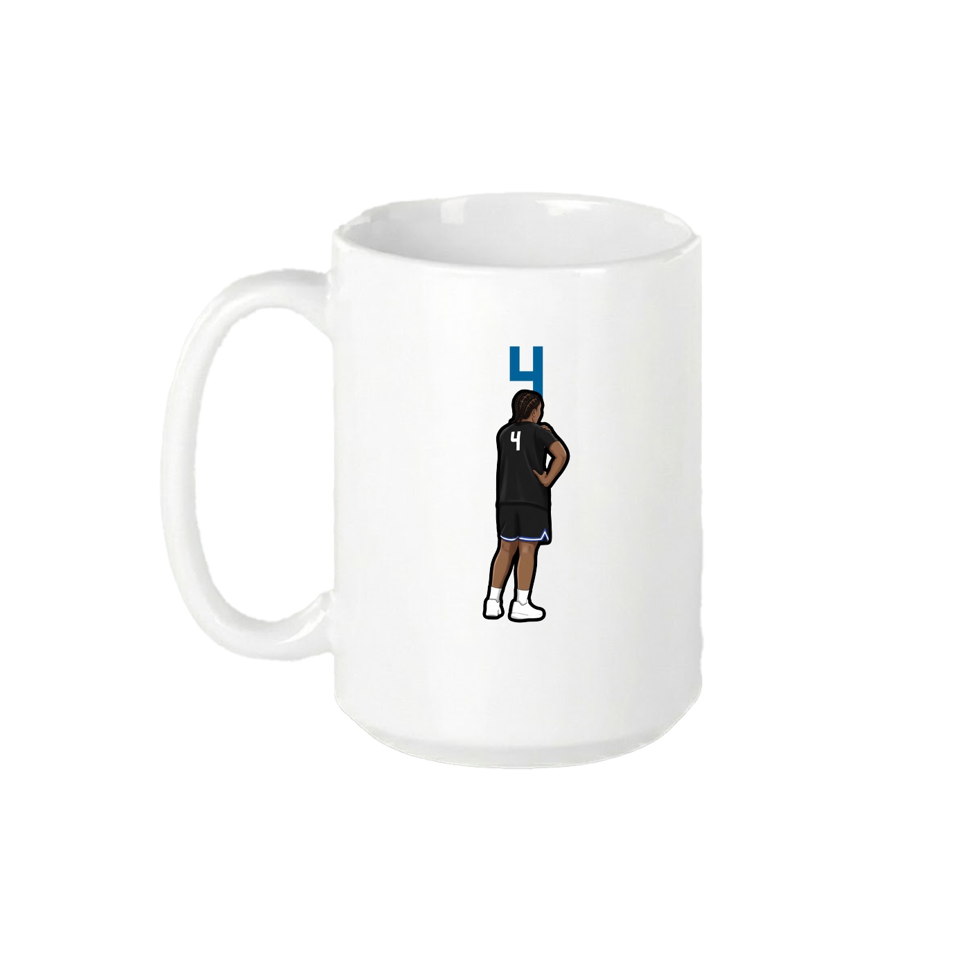 15oz Coffee Mug — Number Top in White
