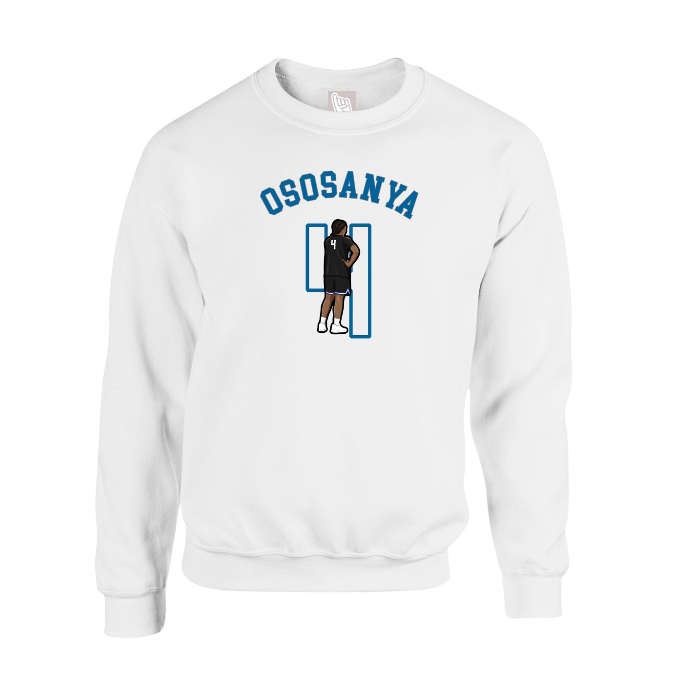 Fleece Crew — Shirsey Arch in White