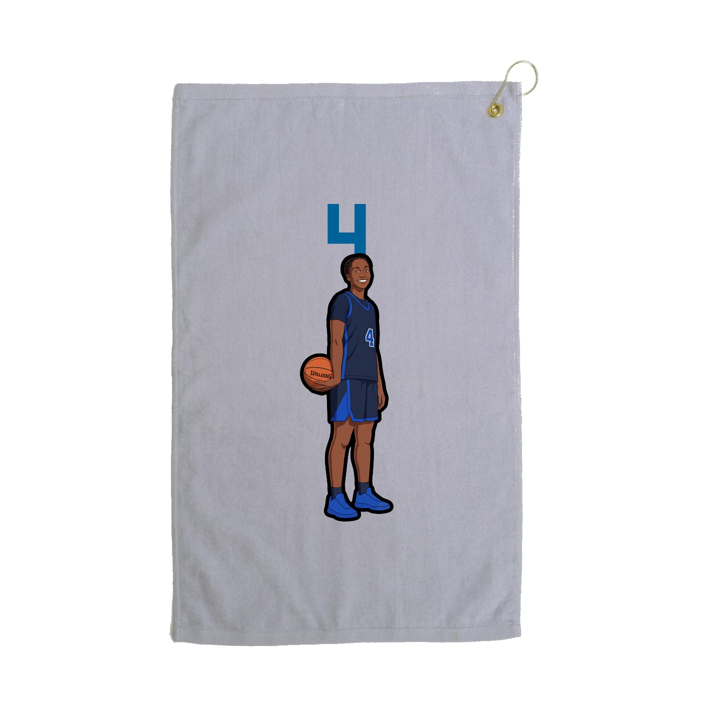Golf Towel — Number Top in Grey