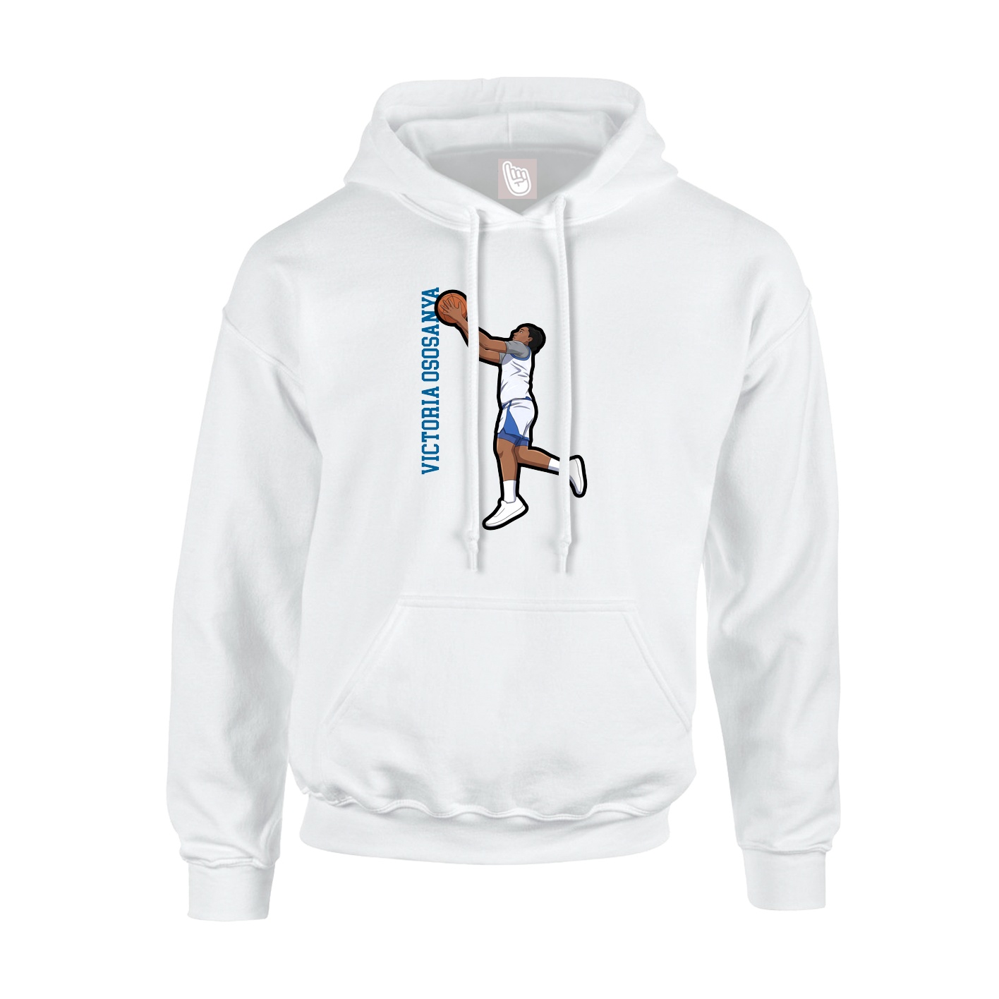 Hoodie — Name Vertical in White