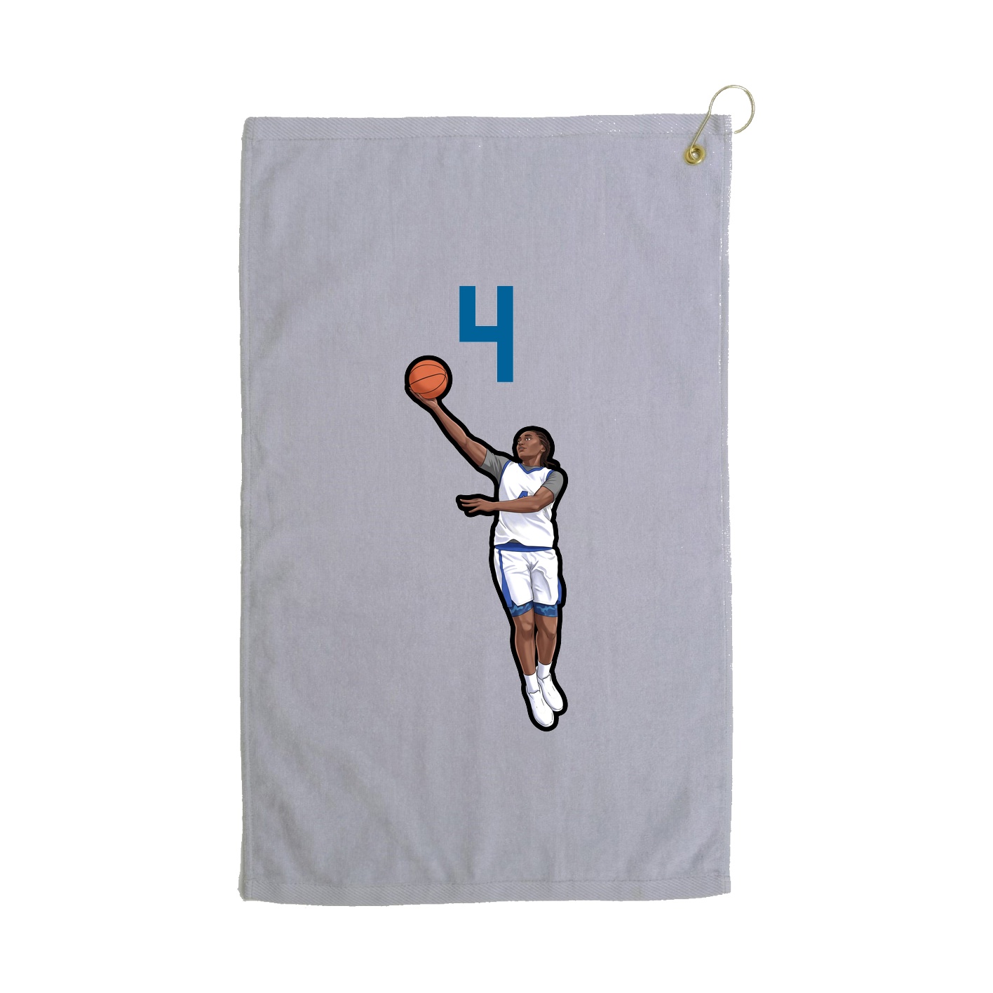 Golf Towel — Number Top in Grey