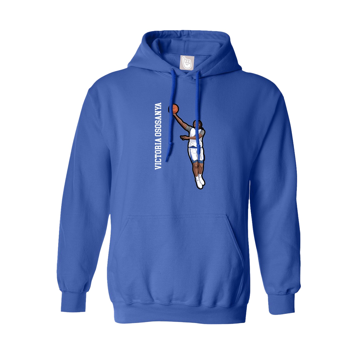 Hoodie — Name Vertical in Royal