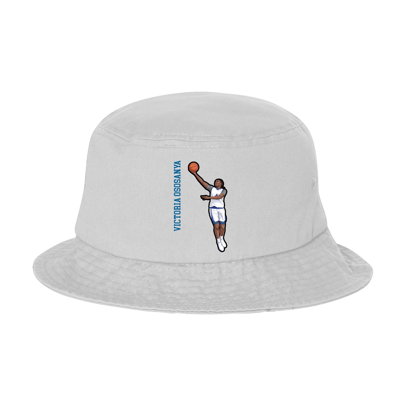 Bucket Cap — Name Vertical in White