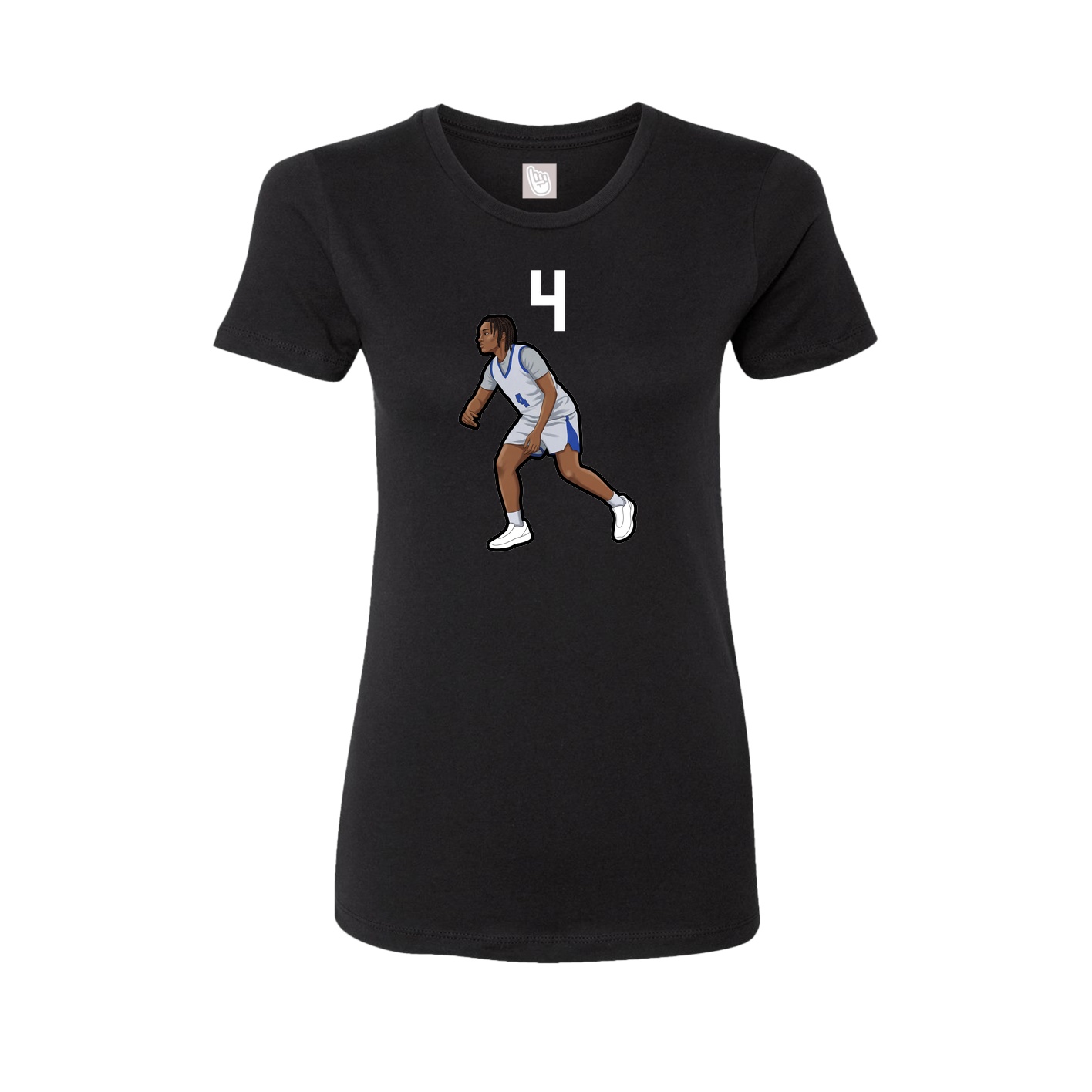 Womens Tee — Number Top in Black