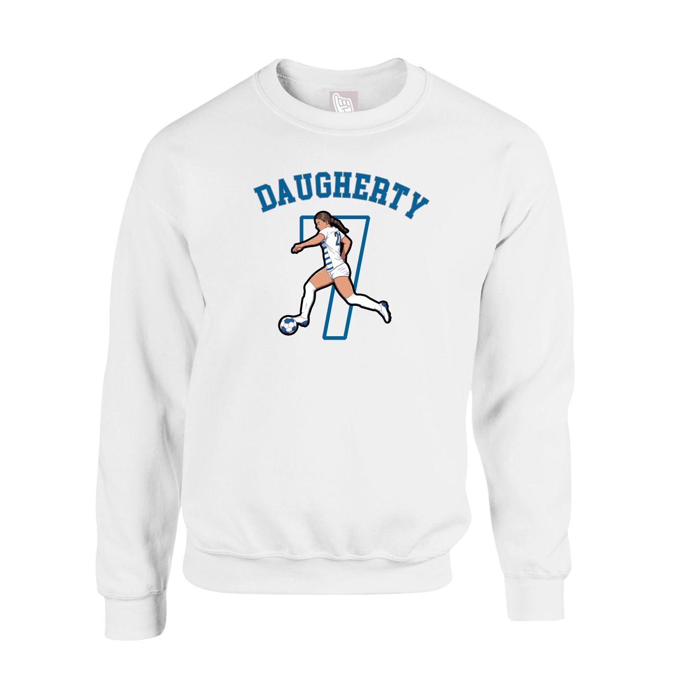 Fleece Crew — Shirsey Arch in White