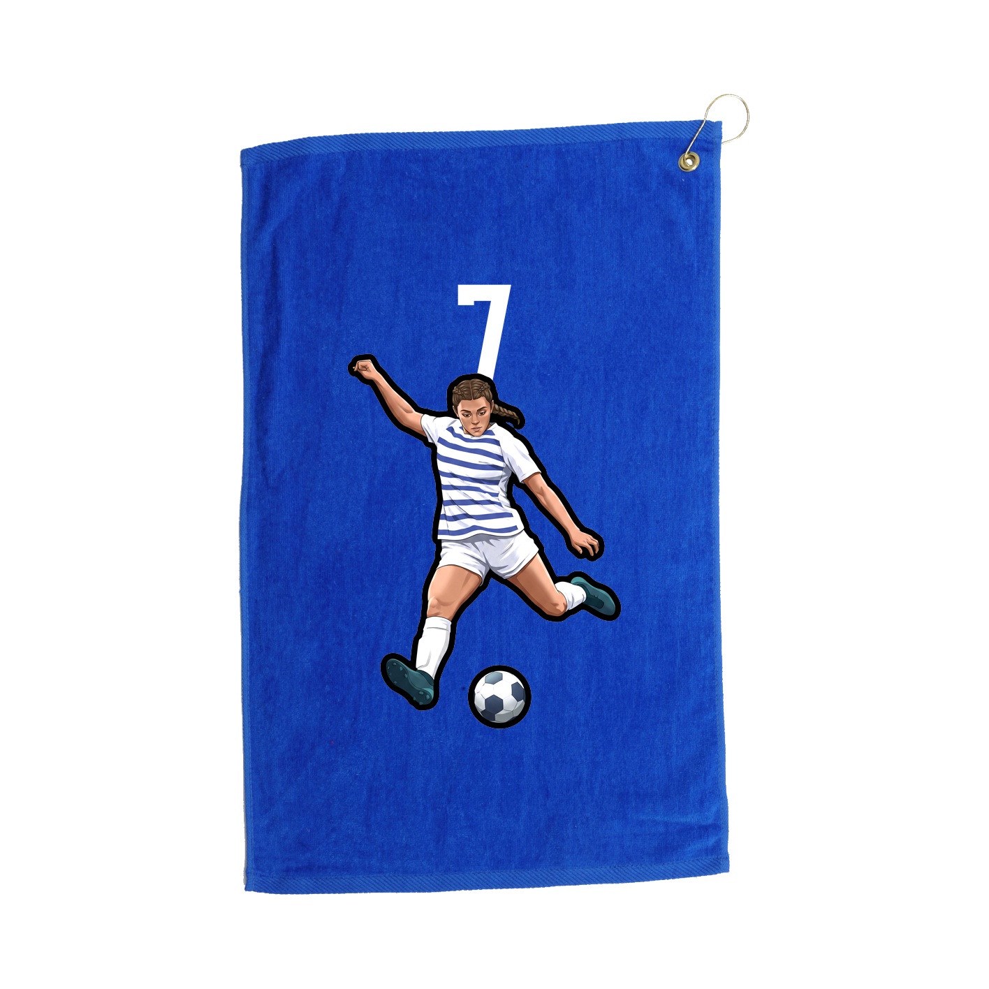 Golf Towel — Number Top in Royal