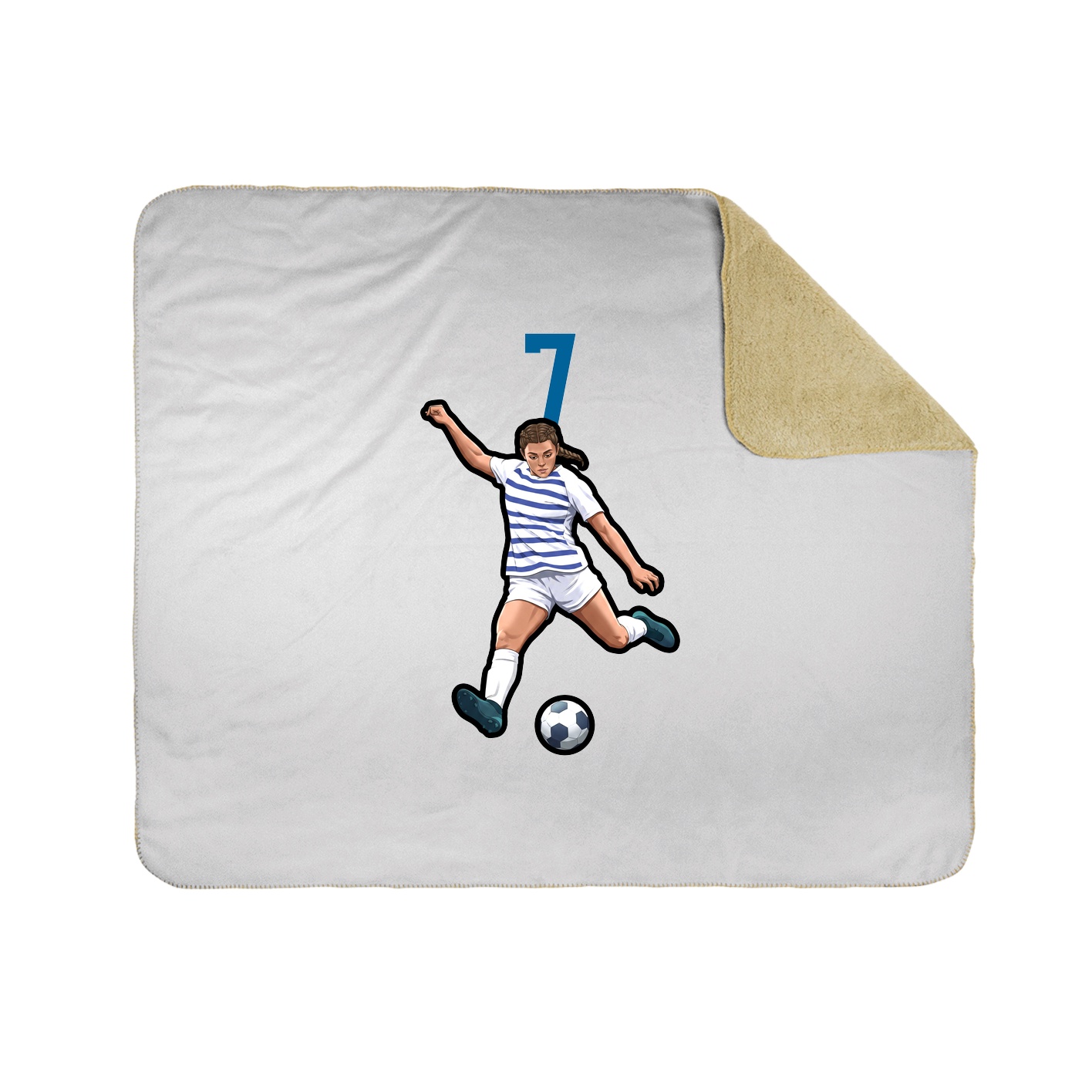 Throw Blanket — Number Top in White