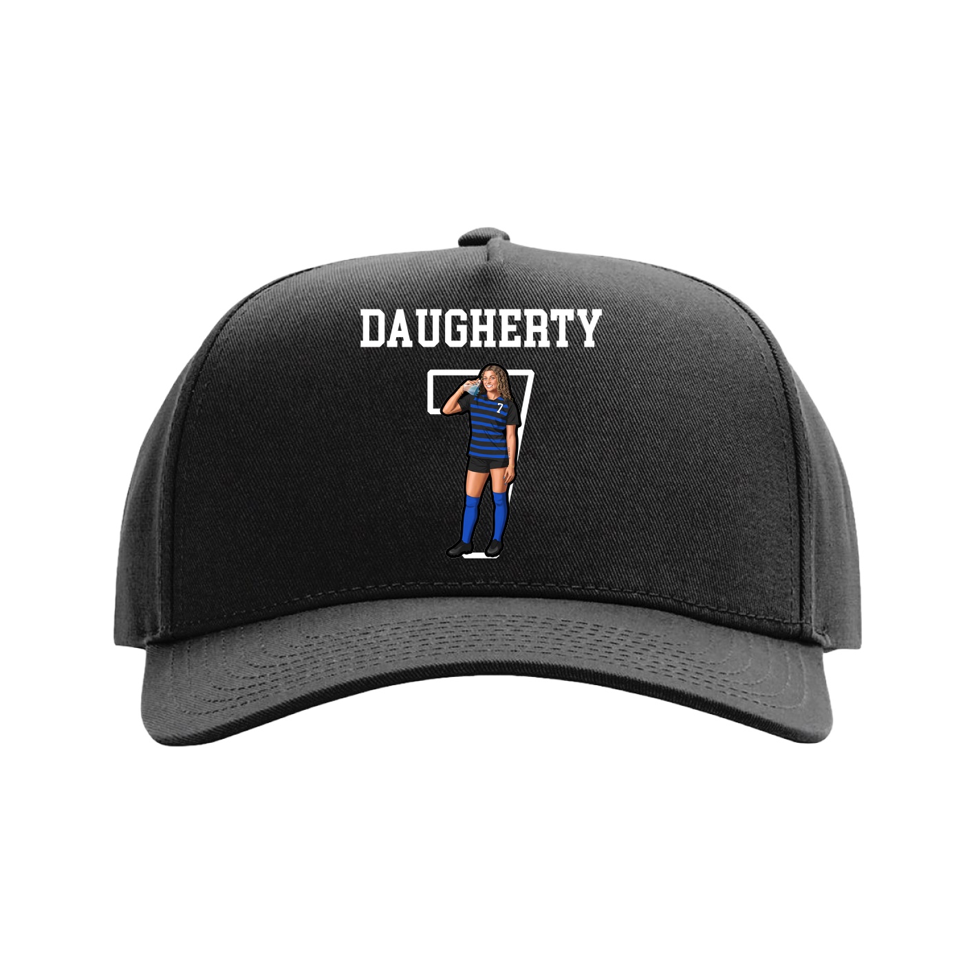 Full Fabric Five-Panel Champ Cap — Shirsey in Black