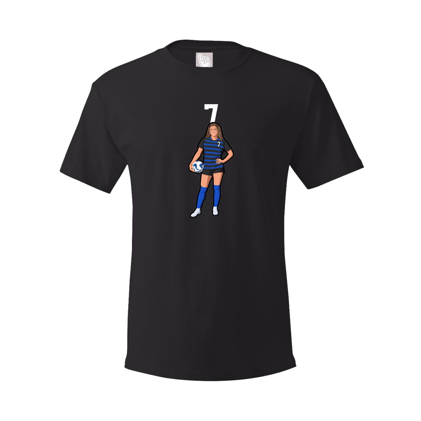Youth Tee — Number Top in Black