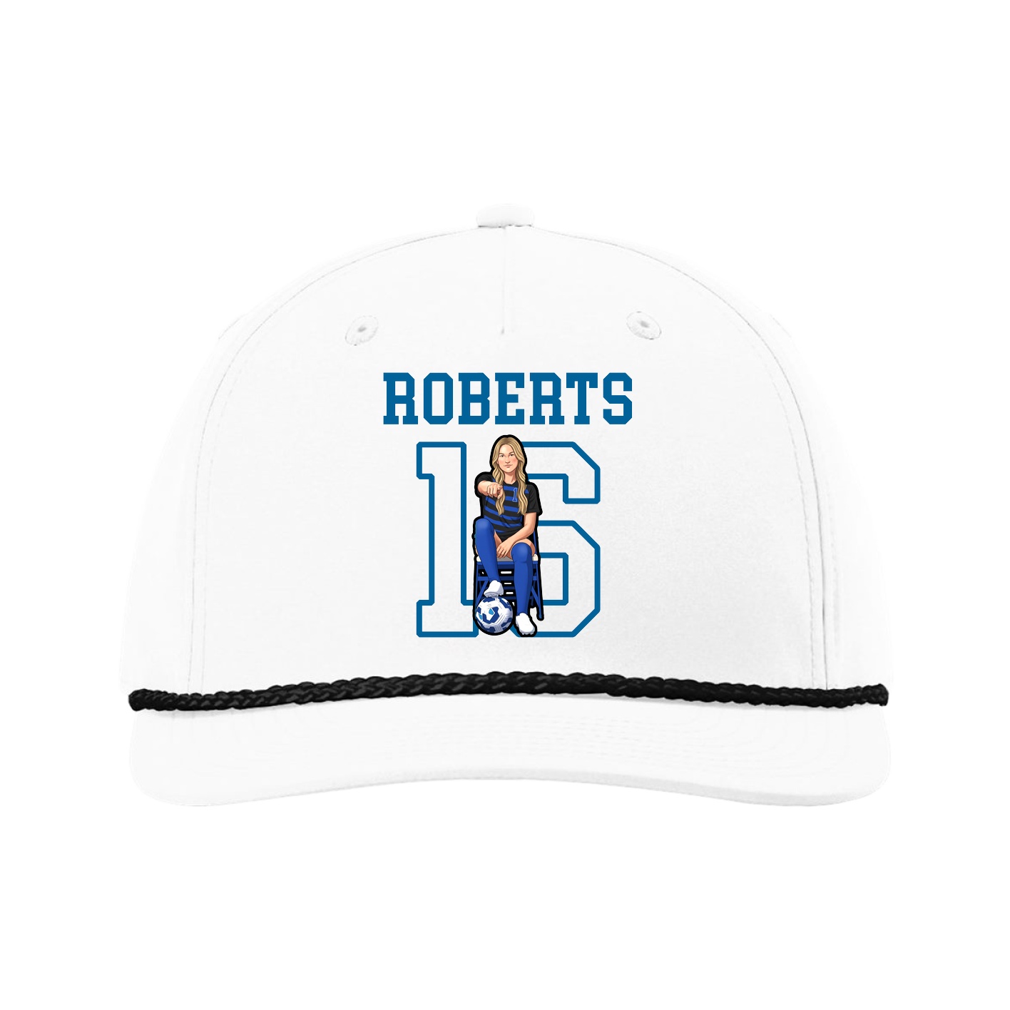Five-Panel Classic Rope Cap — Shirsey in White