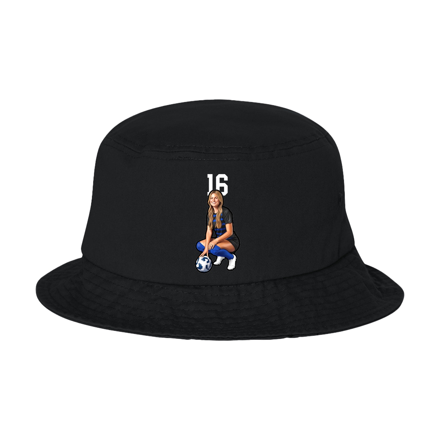 Bucket Cap — Number Top in Black