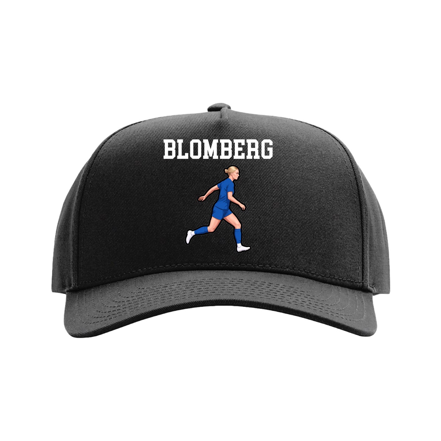 Full Fabric Five-Panel Champ Cap — Shirsey in Black