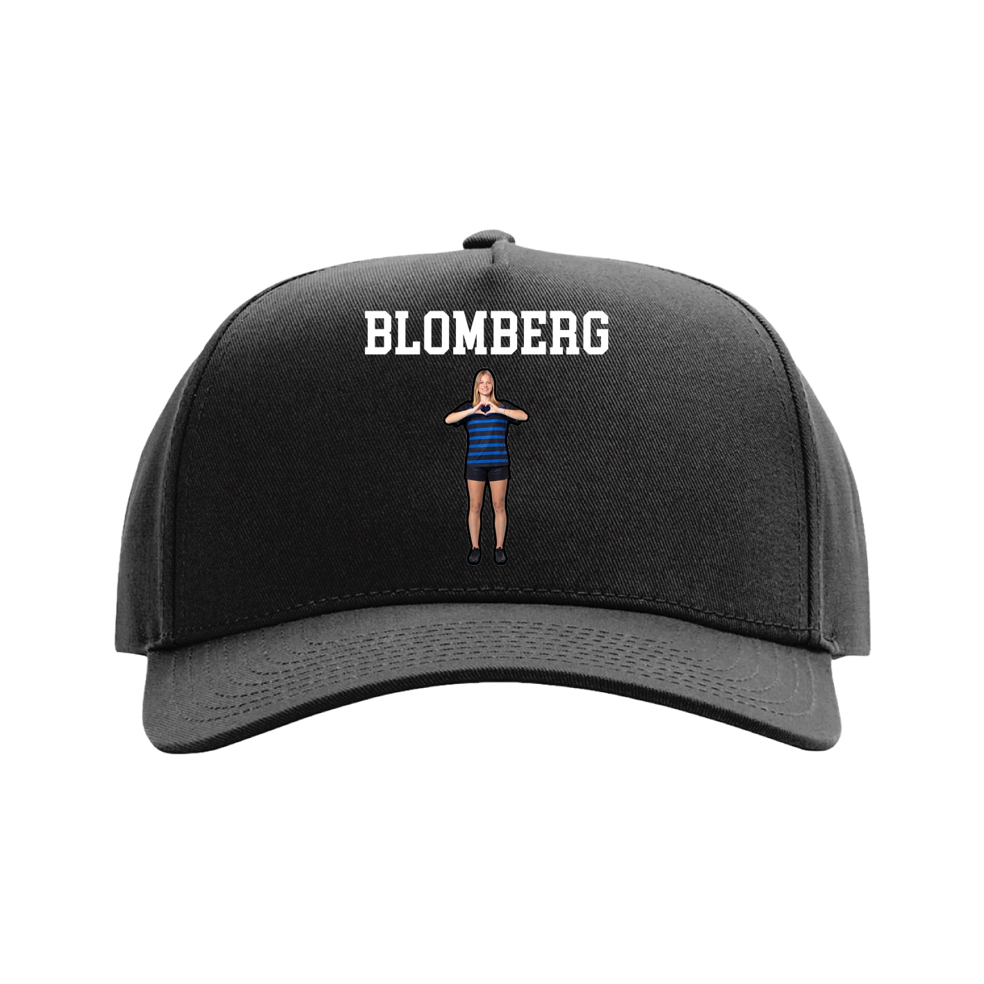 Full Fabric Five-Panel Champ Cap — Shirsey in Black