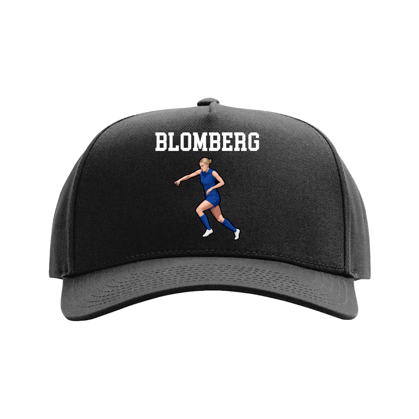Full Fabric Five-Panel Champ Cap — Shirsey in Black