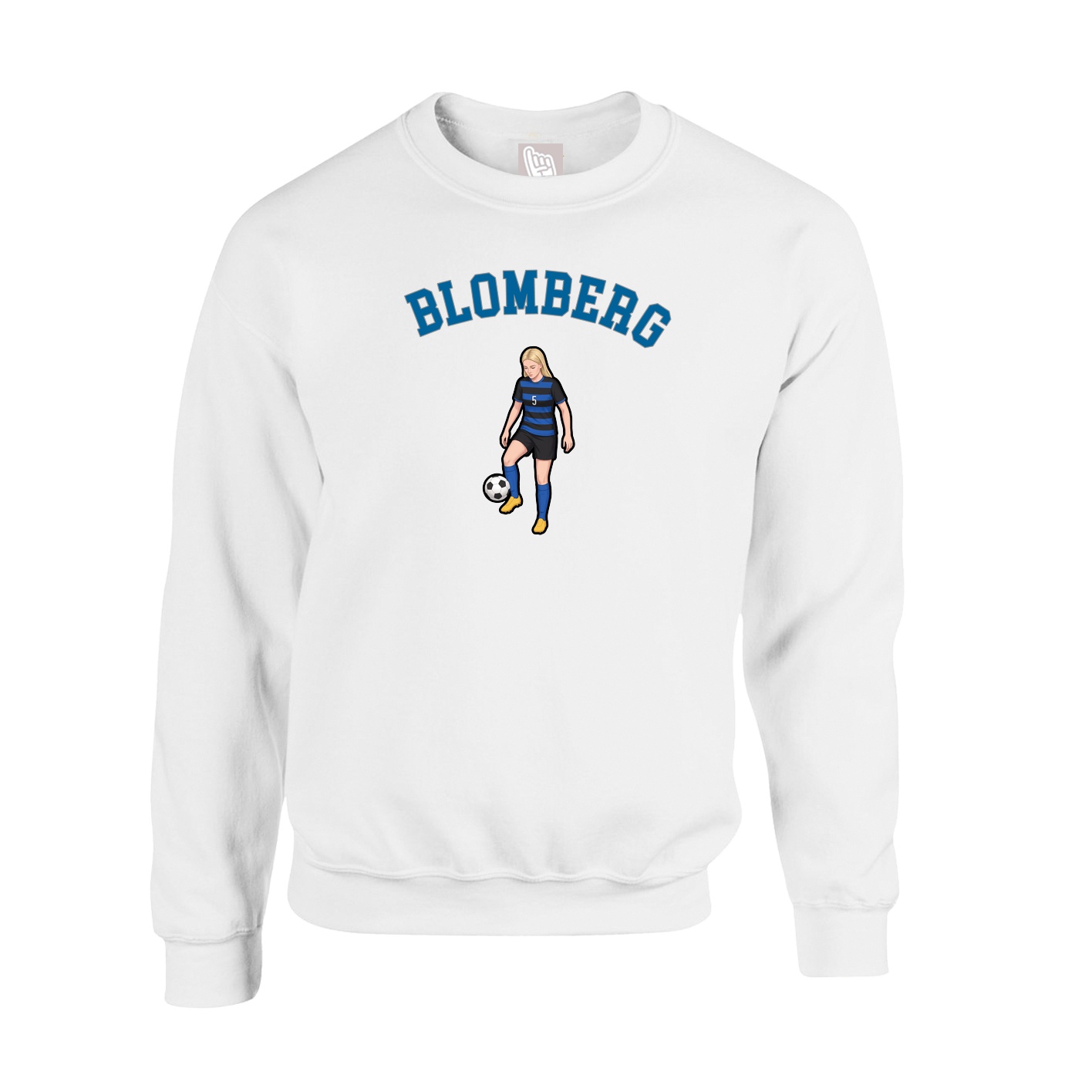 Fleece Crew — Shirsey Arch in White