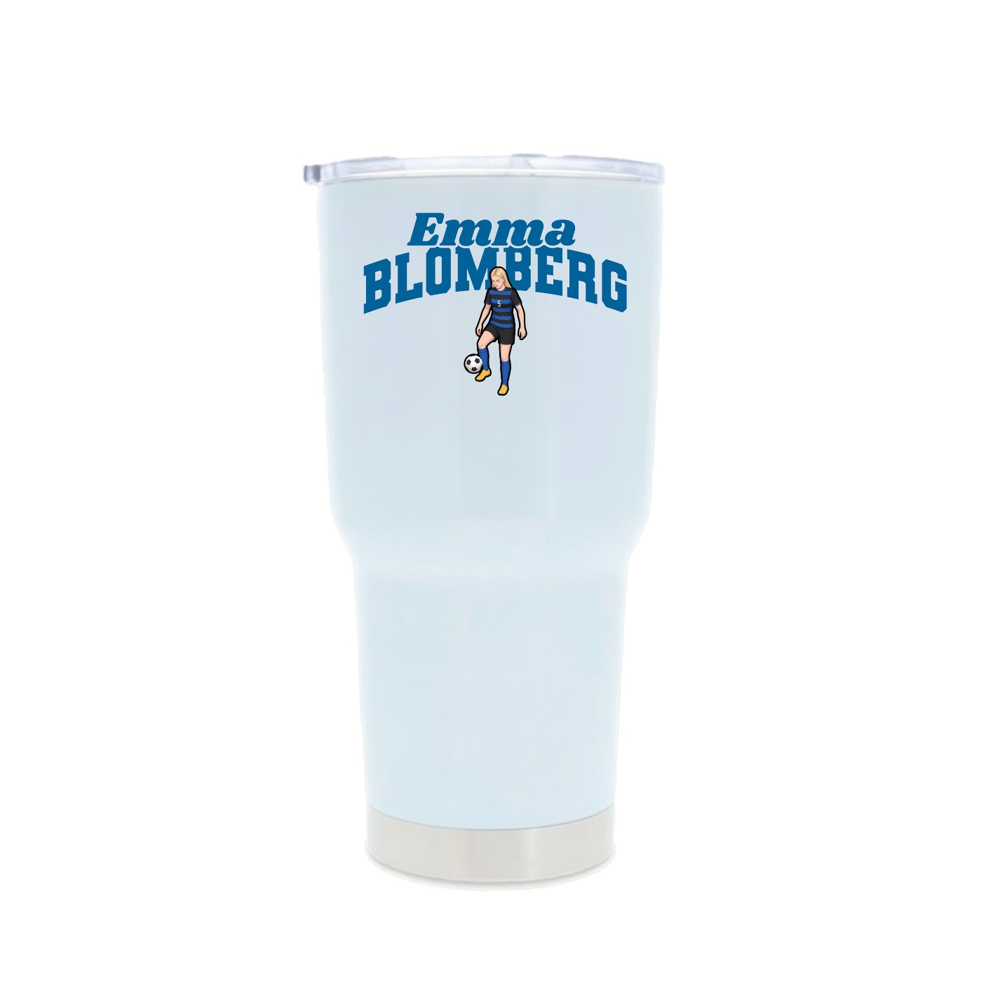 30oz Stainless Steel Tumbler — Signature Arch in White
