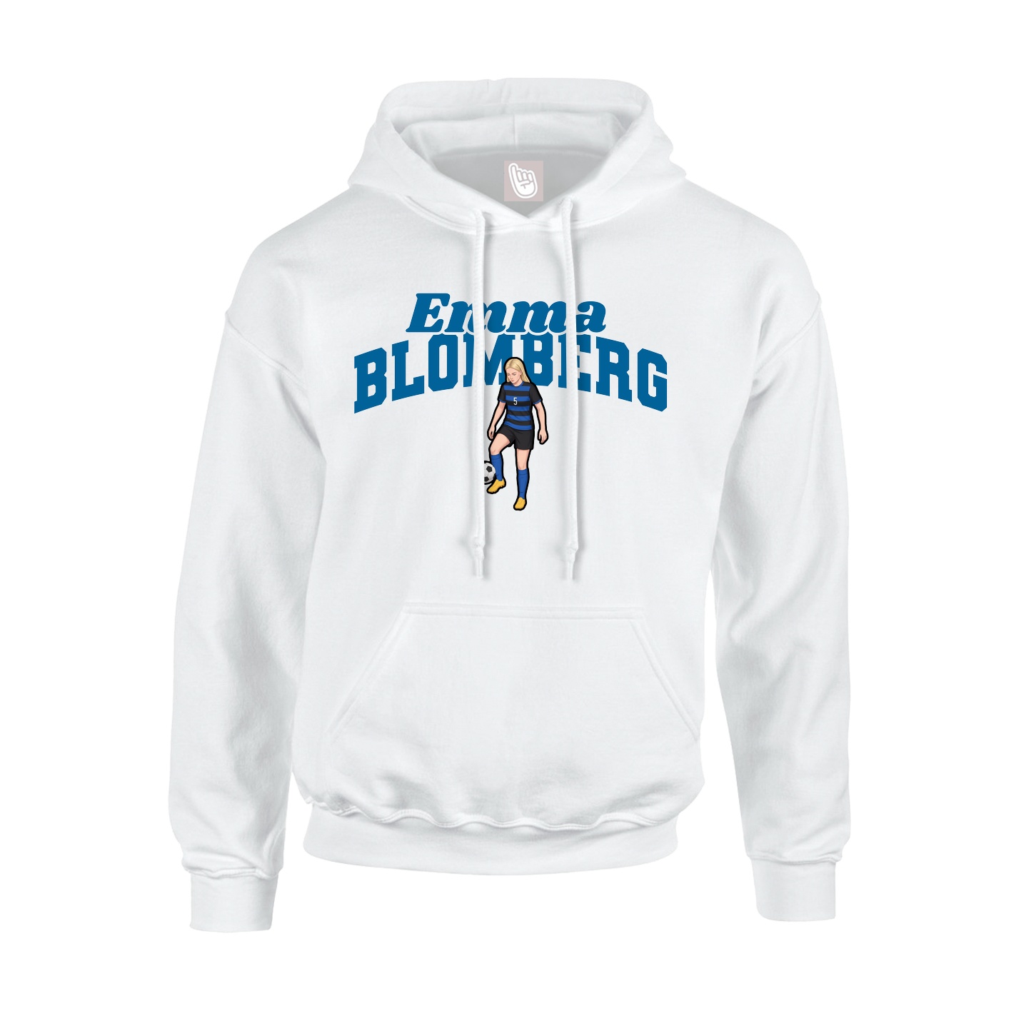 Hoodie — Signature Arch in White