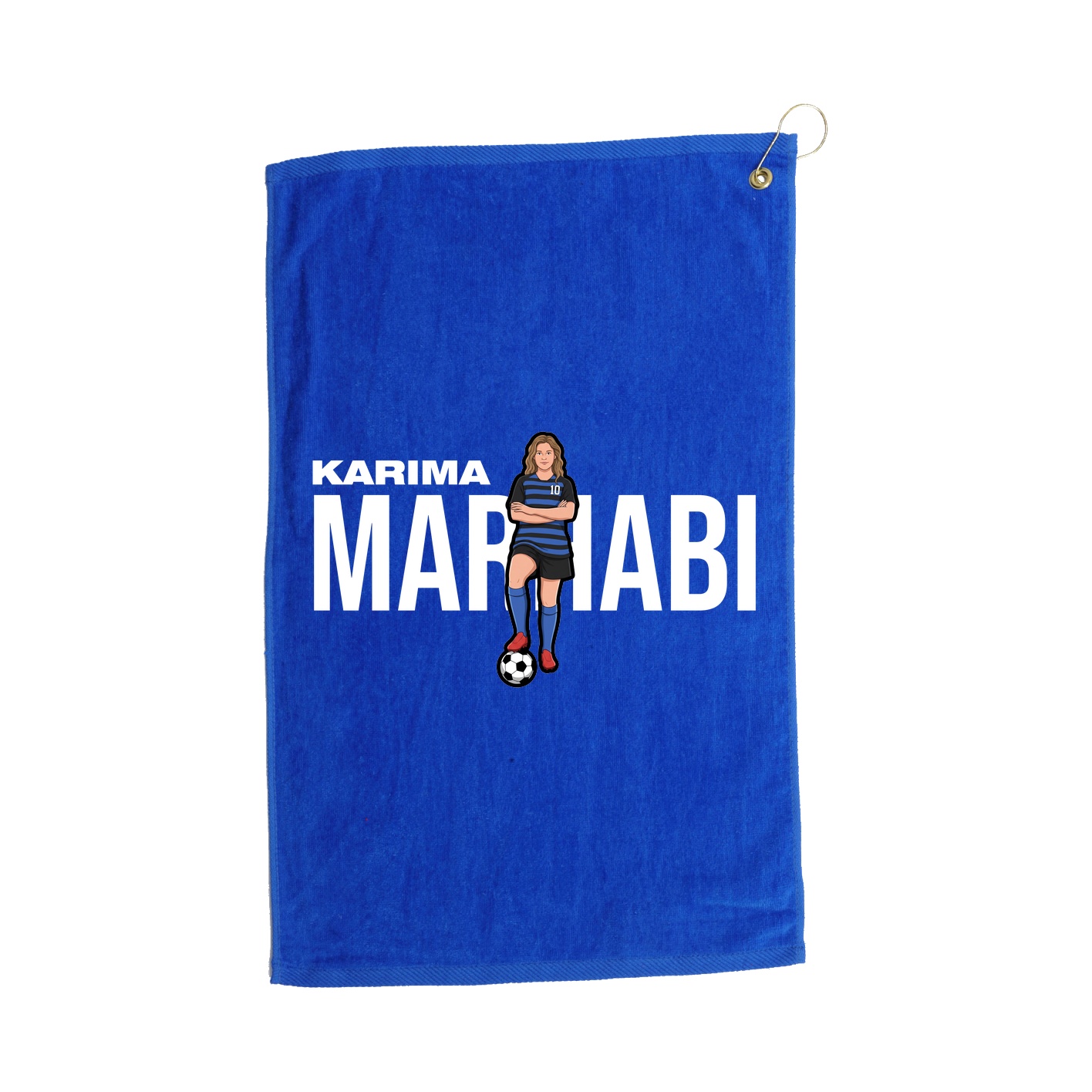 Golf Towel — Player Name in Royal