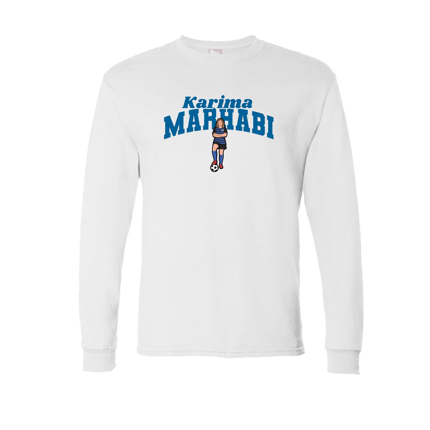 Long Sleeve Tee — Signature Arch in White