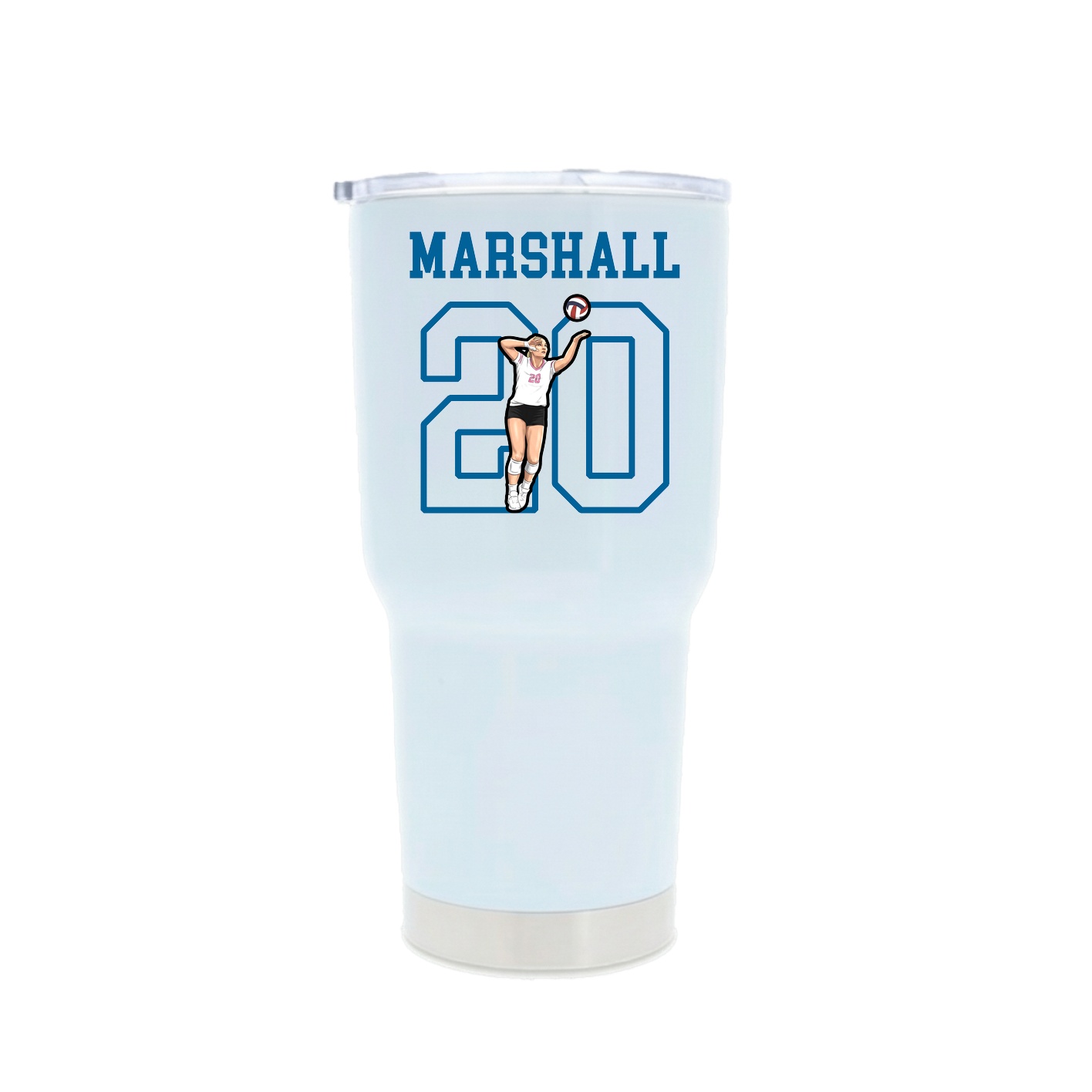 30oz Stainless Steel Tumbler — Shirsey in White