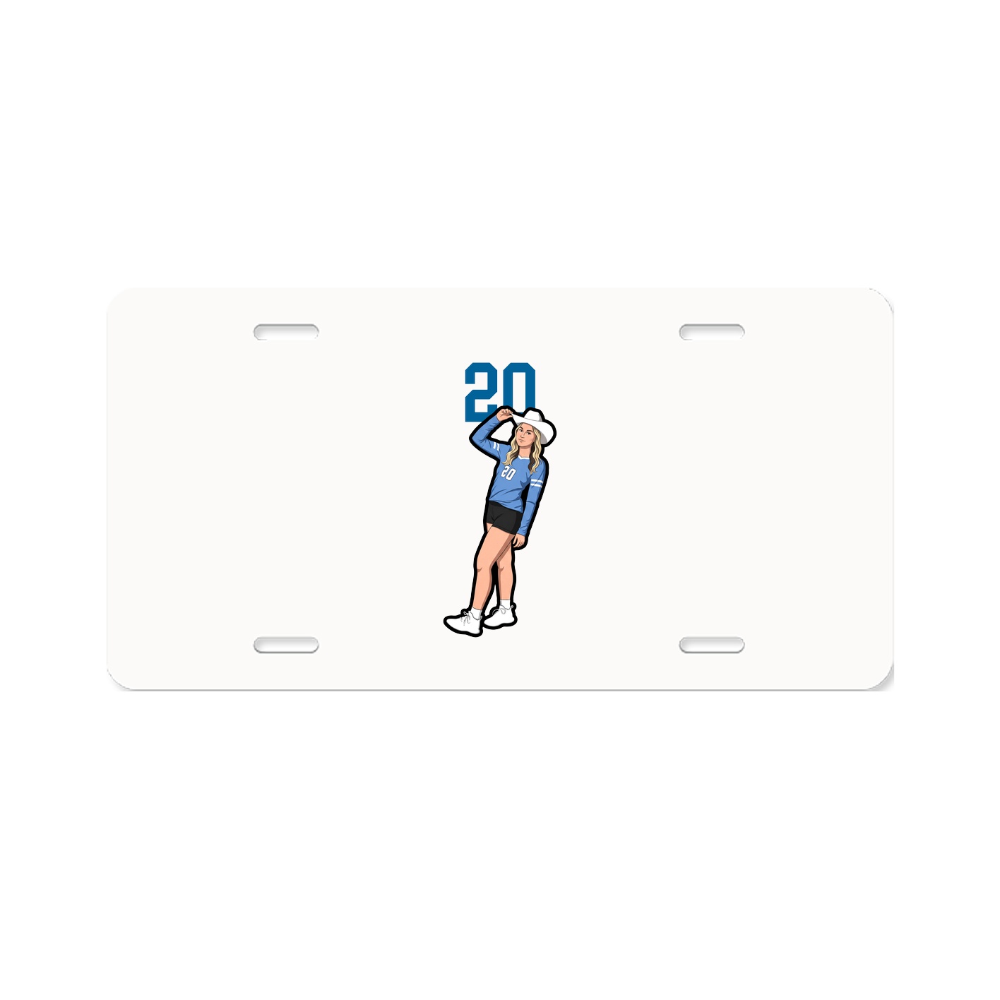 License Plate — Number Top in Classic