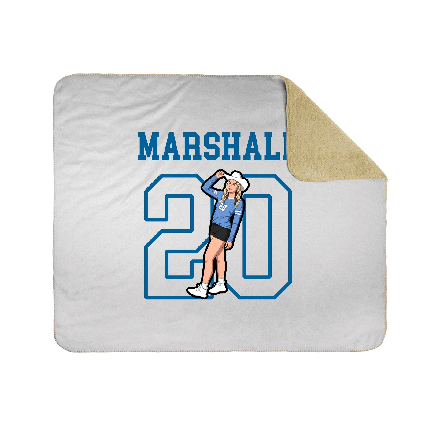 Throw Blanket — Shirsey in White