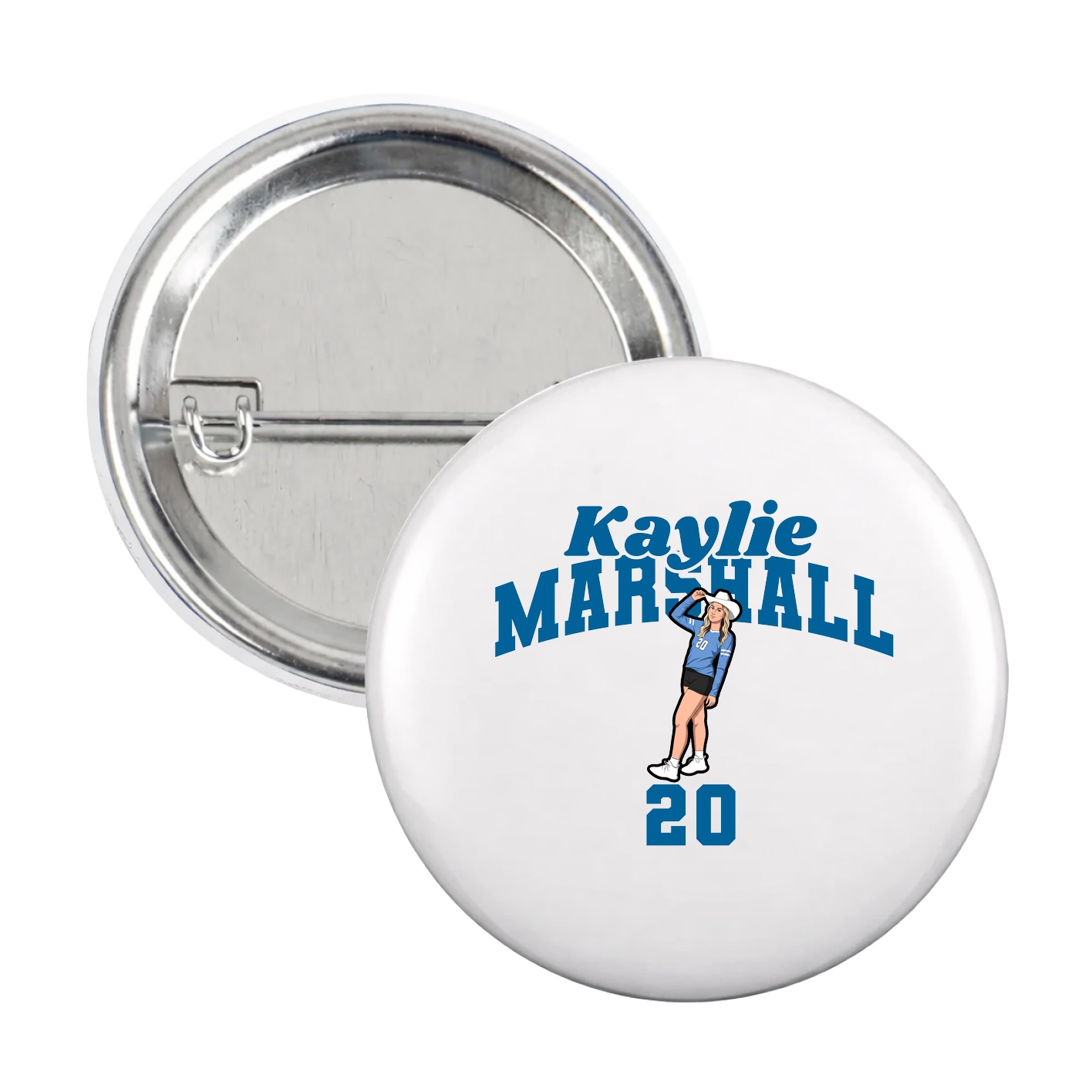 Game Day Button — Signature Arch in White
