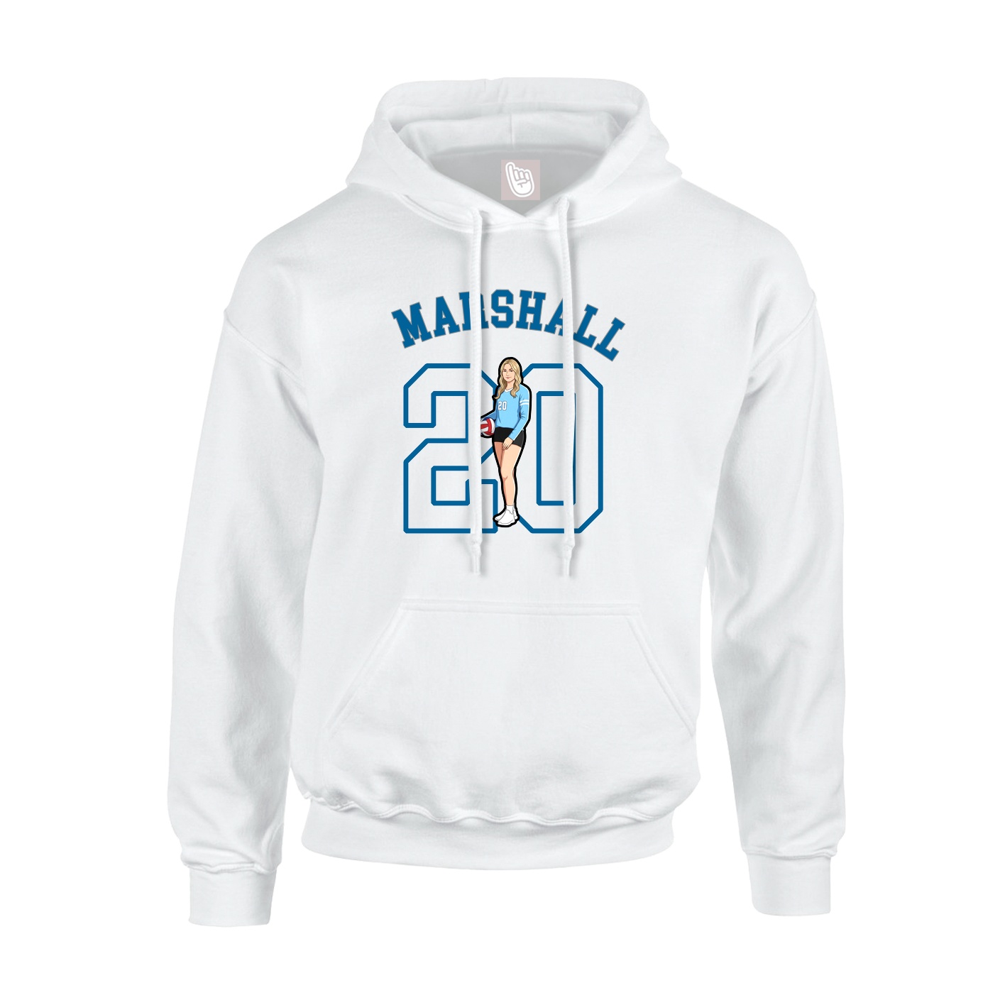 Youth Hoodie — Shirsey Arch in White