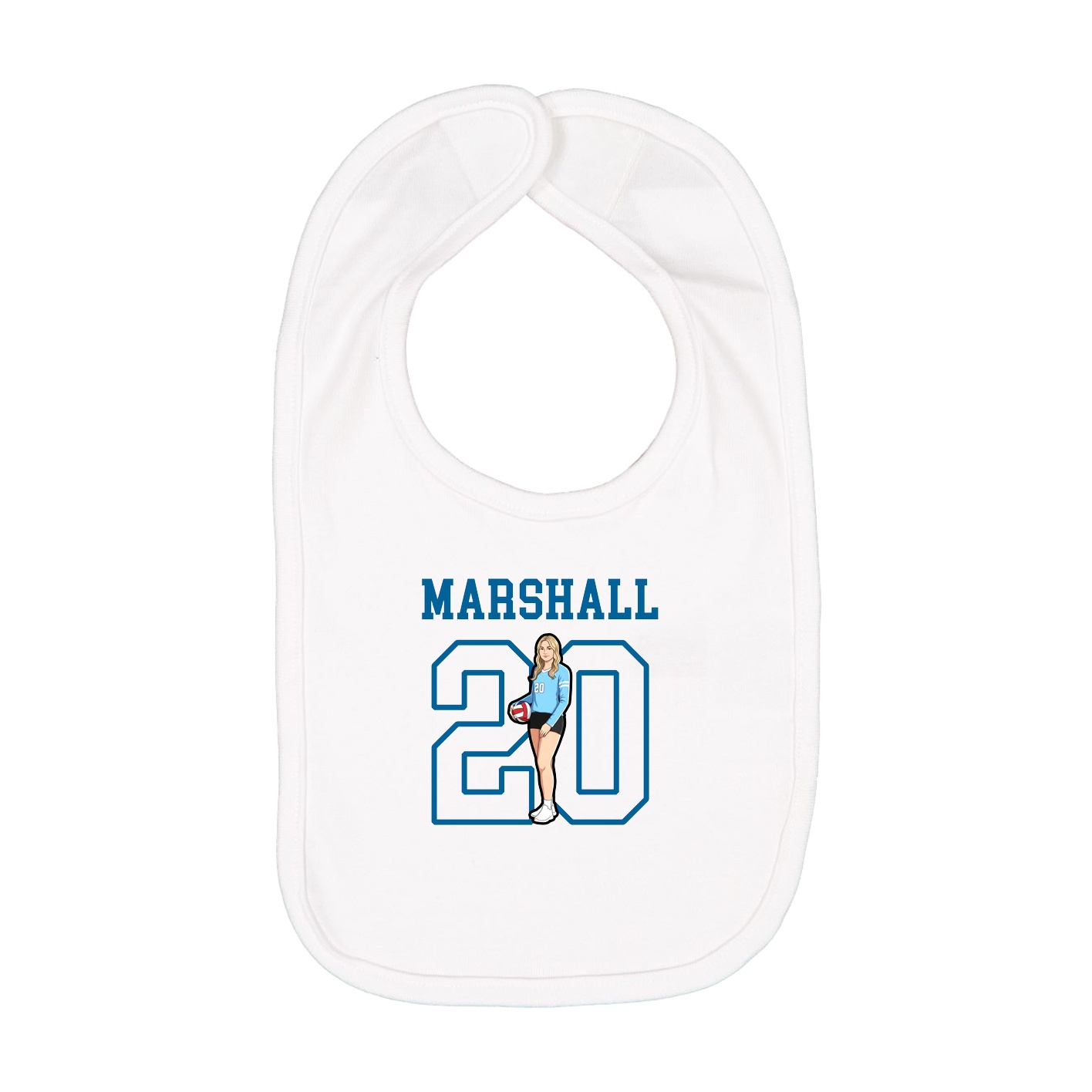 Infant Bib — Shirsey in White