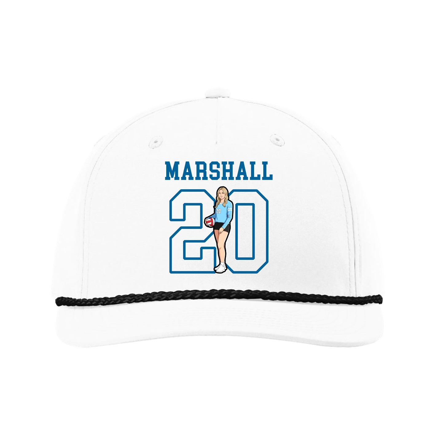 Five-Panel Classic Rope Cap — Shirsey in White