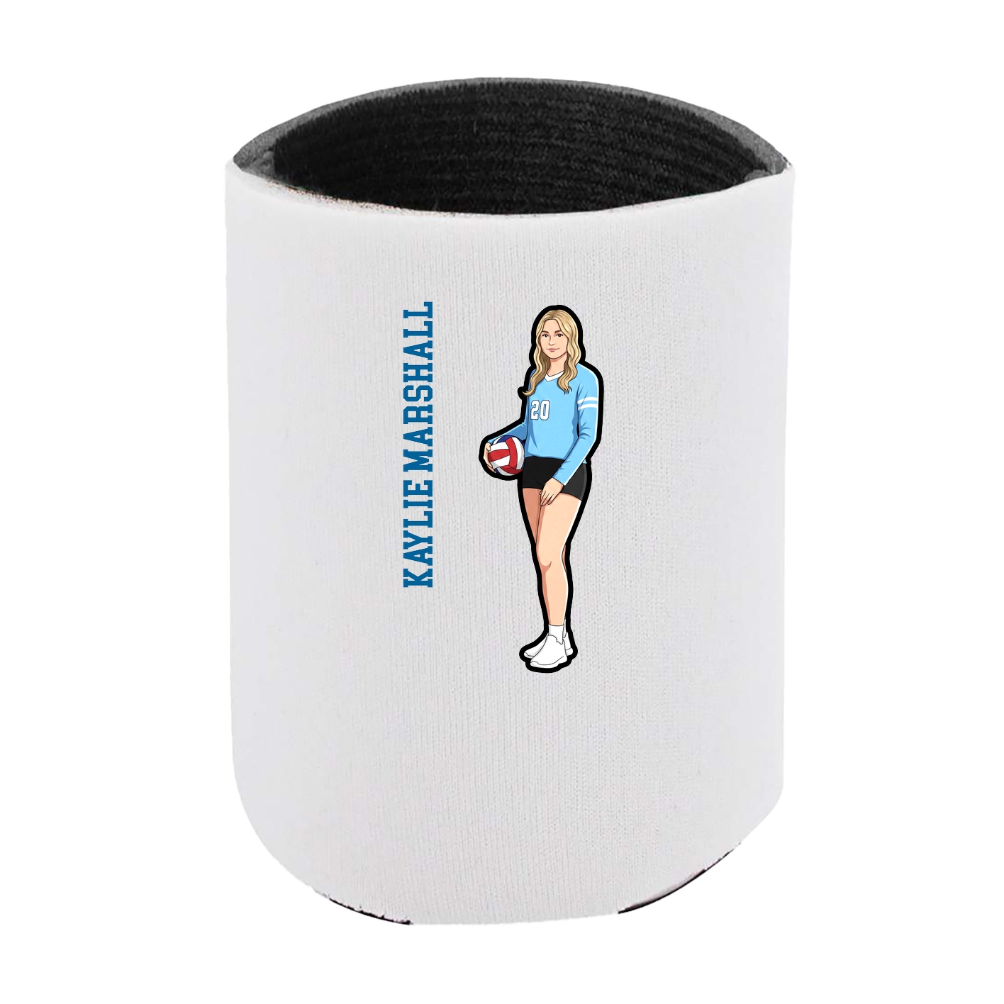 Can Holder — Name Vertical in White