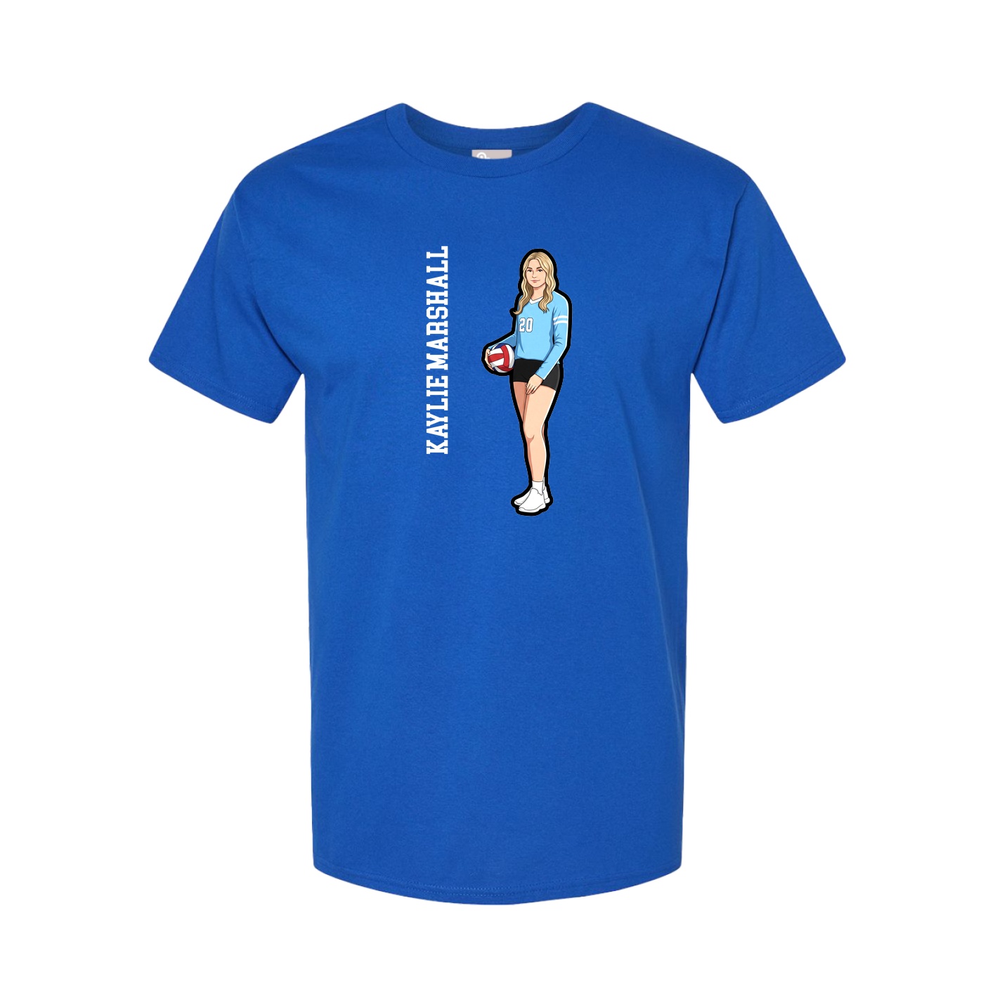 Tee — Name Vertical in Royal